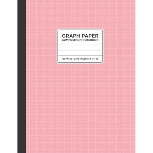 Graph paper Composition Notebook: Grid Paper Notebook | Quad Ruled | 100 Pages | 8.5 x 11" | Pink