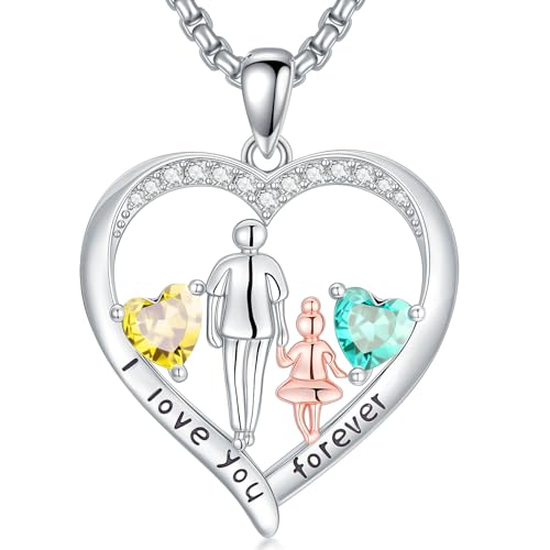 Zoeniya To My Daughter From Dad/Father,Daughter �a���΃y���_���g�l�b�N���X I Love You Forever Love Heart Jewelry �N���X�}�X �o�����^�C�� ��̓� �a�����M�t�g ���� ��