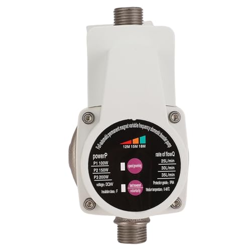 Hyuduo Water Pressure Pump Automatic DC Solar Powered with Smart Water Intake Sensing for Faucet Toilet Shower Kitchen Hot System Agricultural Irrigation (US Plug)