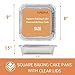 Findful (35 Pack) 8x8 Aluminum Pans with Clear Plastic Lids - Square Baking Cake Pans - Foil Pans with Lids - Disposable Food Containers Great for Cooking, Heating, Storing, Prepping Food