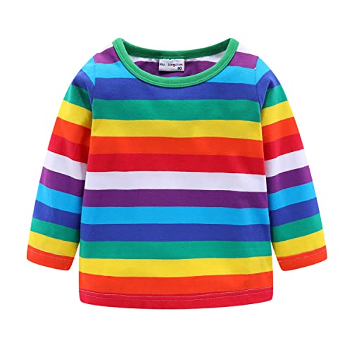 キッズ用 VネックTシャツ カラフルプリント