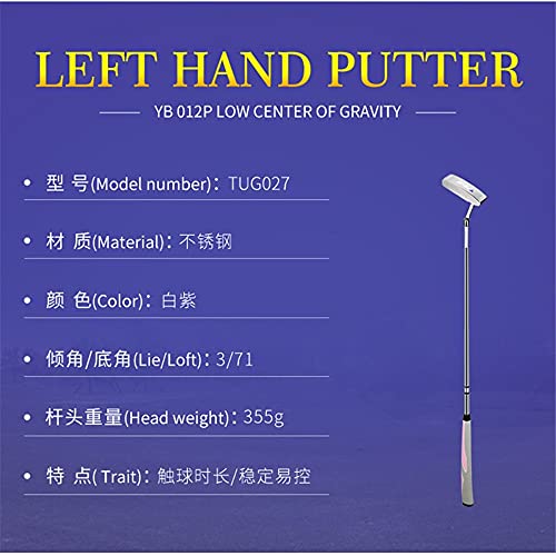 Lewa Ręka Kobiety Golf Putter Training Aid.Prąd naściskowy ze stali nierdzewnej z 3 klęskami kłamstwami na poddaszuZwiększ dokładność i kontrolę udarów.Zawiera Ball Tee do praktyki zasięgu.