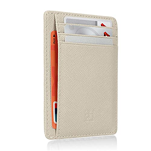Image of GH GOLD HORSE Slim RFID Blocking Card Holder Minimalist Leather Front Pocket Wallet for Women | Slim