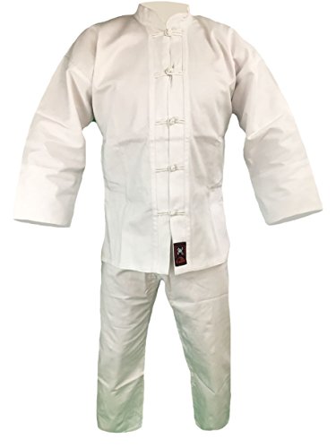 Budodrake Kung Fu Anzug weiß (ohne Bündchen am Hosenbein) (170)