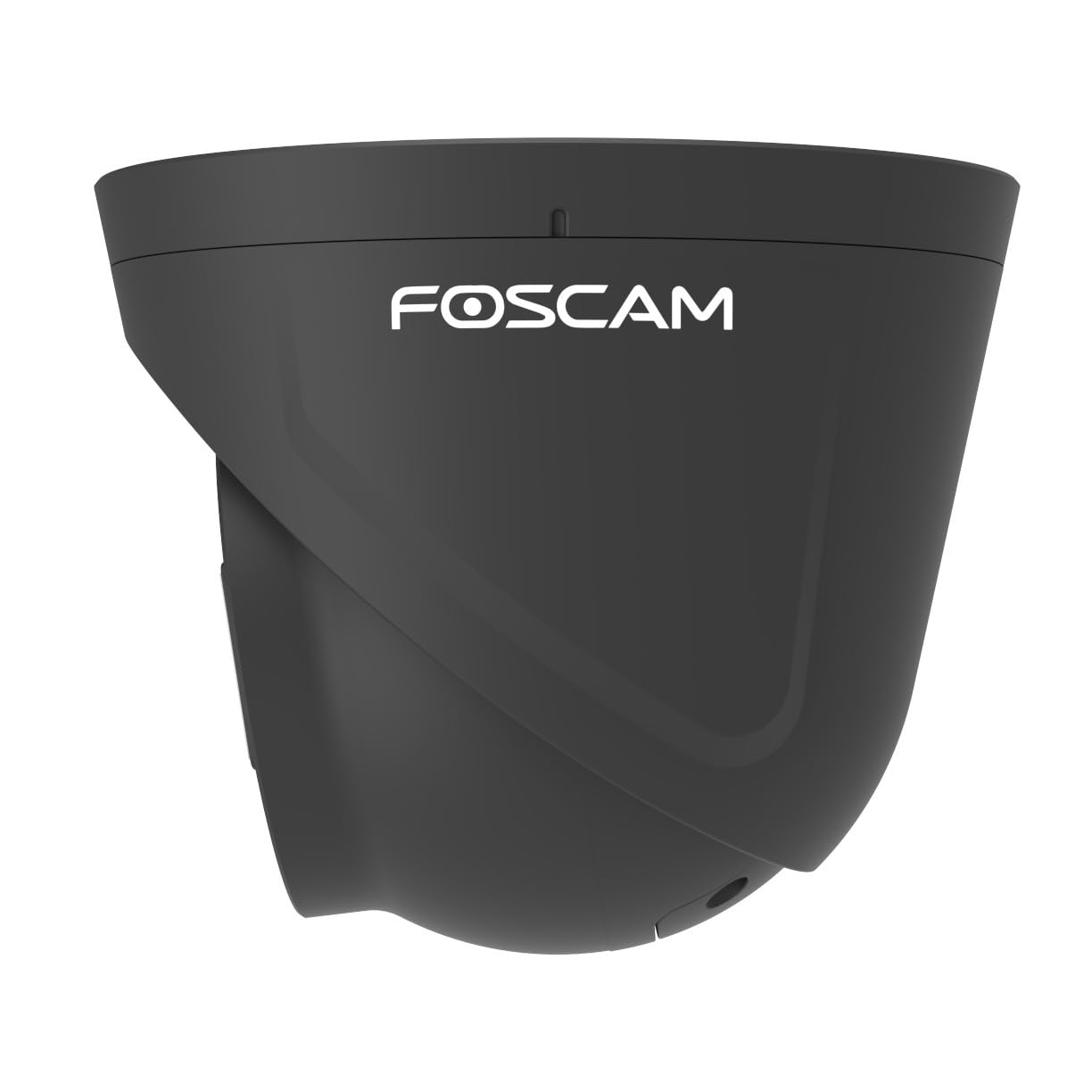 Foscam IP-Dome-Kamera für den Außenbereich, PoE, 5 MP, mit Lichtstrahlern und T5EP Sirene, Schwarz