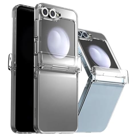 araree Nukin 360 Samsung Galaxy Z Flip Series Case with Hinge Protection, Full Body Protective Durable Sturdy Slim Hard PC Cover for Samsung Galaxy Z Flip Series 5G - Clear (Clear, Z Flip 6) Cover