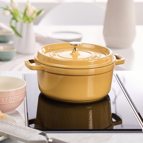 Image of Staub Cast Iron 4-qt Round Dutch Oven - Citron
