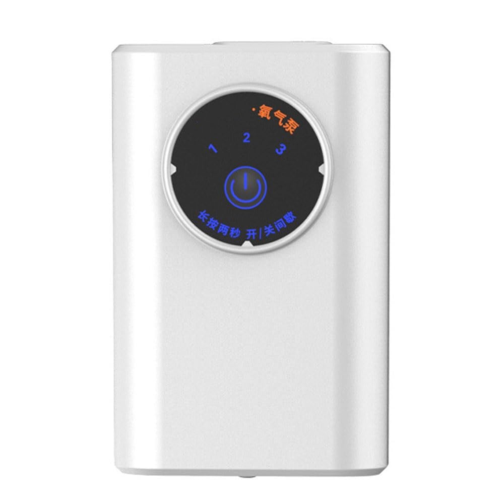 Pompa ad Aria Portatile Ultra Silenziosa, Pompa ad Aria per Acquario USB a Batteria al Litio, Adatta per Camere da Letto e Uffici, Aeratore per Acquario Silenzioso