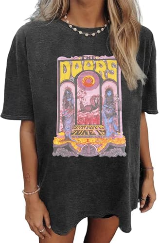 Gold Dust Old School Band T-Shirt Women Country Music Oversized Shirts Rock Band Tshirt Vintage Trendy Graphic Tees