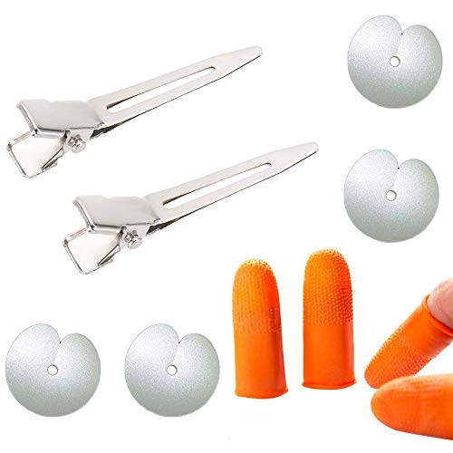Hermosisimo Protector De Protección De Dedos, Stencils Y Clip Set Para Extensión De Pelo 20 g Cover