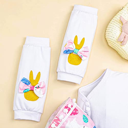 0 3 Months My 1St Easter Outfits Baby Girls Clothes Newborn Infant Baby Girls Clothes Ruffle Romper Cute Bunny Skirt Leg Warmers Headband Outifts Set Suspender Dress Clothes Set Pink 0-3 Months #TOP7