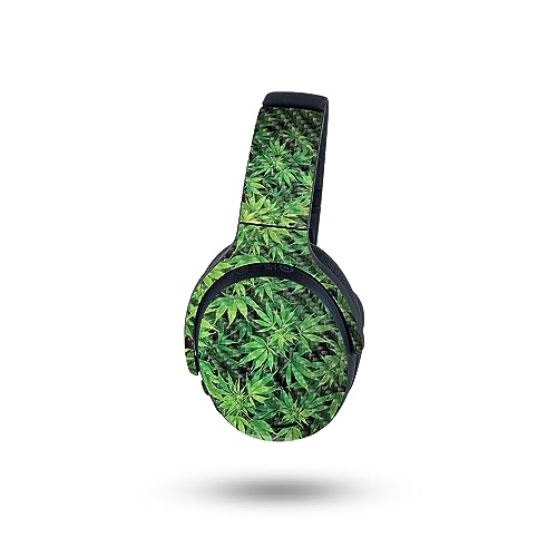 Image of MightySkins Carbon Fiber Skin Compatible with Skullcandy Crusher ANC 2 - Weed | Protective, Durable Textured Carbon Fiber Finish | Easy to Apply, Remove, and Change Styles
