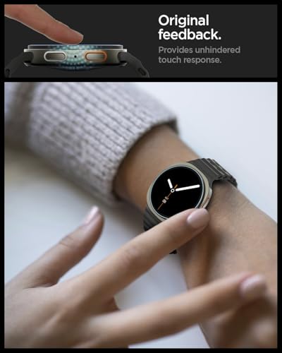 Image of Spigen EZ Fit Tempered Glass for Galaxy Watch 9 /8 (44mm) [2P] | Screen Protector Guard