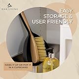 ENA Living Bamboo Dust Pan and Brush Set, Eco-Labelled Dustpan and Brush, Perfect For Household Cleaning, Sturdy and Effective Dust Pan, Bamboo Sweeping Brush, Stylish Brush and Pan Set - Image 5