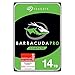 Produktbild Seagate, BarraCuda Pro 14TB interne Festplatte, 3.5 Zoll, 7200 u/min, 256 MB Cache, SATA 6GB/s, silber, FFP, Modellnr.: ST14000DMZ01