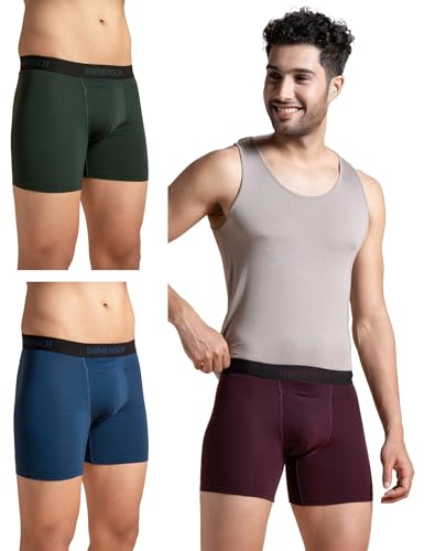 Image of DAMENSCH Mens Regular Fit Premium Cotton Blend Boxer Brief | Innerwear Men, Men Boxers, Underwear for Men, Shorts for Men, Inner for Men, Briefs for Men