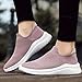 Breathable Knit Shoes for Women Lightweight Orthopedic Arch Support Non Slip Casual Fashion Mesh Sneakers for Walking Travel Outings All-Match Simple Style Outdoor Comfortable Pink
