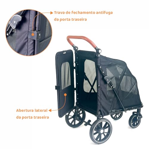 Carrinho de passeio para Pet, animal de estimação, cachorro, cão, gato de grande porte até 35 Kg
