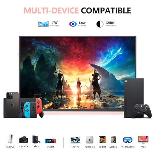 undefined Veout V1Pro 16-inch 2.5K 144Hz Portable Gaming Monitor in 4 Colors, HDR IPS with FreeSync, USB-C & Mini HDMI for Laptop/Mac/PS5/Xbox/Switch - Travel Second Screen の商品画像 5