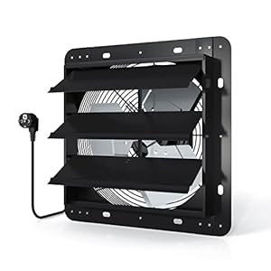 Aygrochy 350 mm afvoerventilator, afvoerluchtventilator voor verwarming, koeling, booster, groeitenten, hydroculturen, thuisgebruik, ventilatie en afzuigventilator.