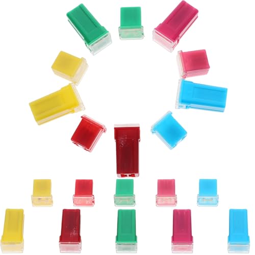 Kit de fusibles micro automotrices Yardwe 20 piezas con caja de aleación de zinc y PP, fusibles surtidos de 20-60A para protección de circuitos confiable y rendimiento duradero, para uso automotriz miniatura 1