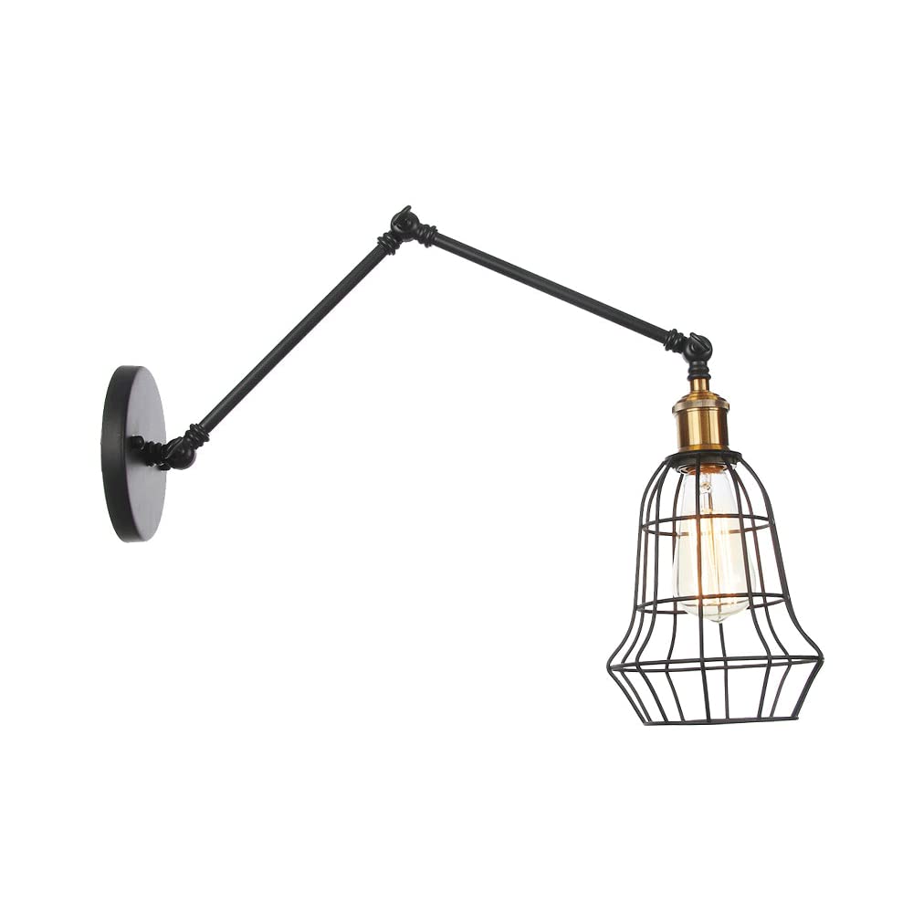 FYZDLAOR Hardwired Industrial Wall Sconce,Vintage Wall Sconces,for Farmhouse Wall Lighting Fixture for Bedroom, Headboard,Garage, Porch(E27)