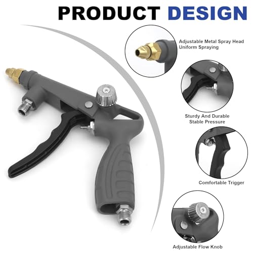 GS Undercoating Spray Gun Kit,Undercoating Gun for Vehicles, Truck Bed Liner Coating,Rubberized Undercoat,Car Rust Proofing Bedliner Under Coating Gun with Suction Feed Cup,360° Spray Hoses — view 3