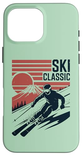 Ski Mountain Snow Skiing Retro Winter Vacation �X�}�z�P�[�X iPhone 16 Pro Max �p