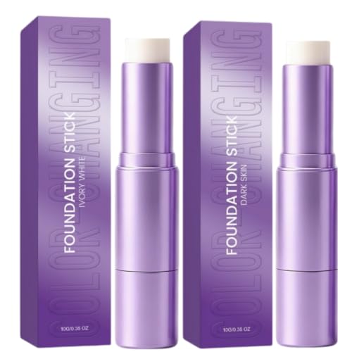Image of 2PCS Full Coverage Cream Foundation & Skin Tint##Dark skin+Lvory white
