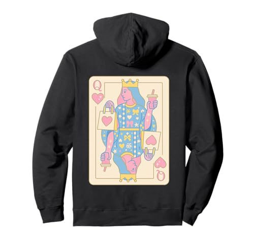 Queen Hearts Pastel Shopping and Coffee Design Esthétique Sweat à Capuche