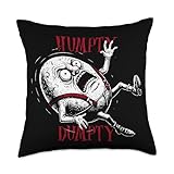 Humpty Dumpty Nursery Rhyme Vintage Throw Pillow