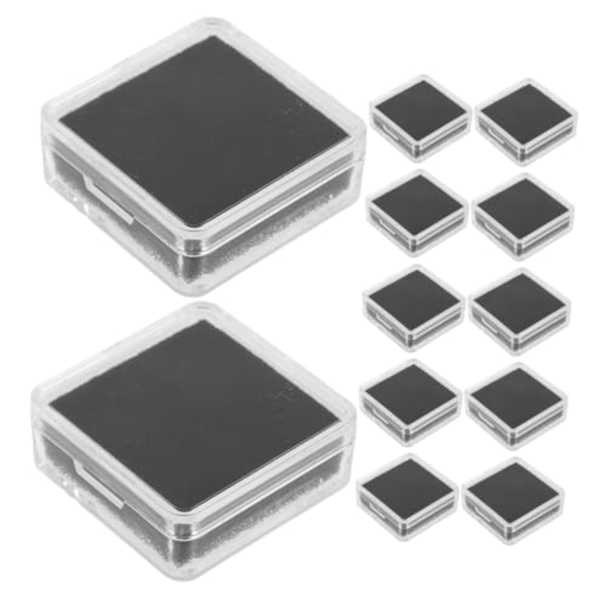 12pcs Acrylic Jewelry Boxes for Wedding Ring Storage