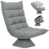 SCHIENALE REGOLABILE: Lo schienale ergonomico, ricurvo e regolabile in 5 posizioni fino a 120° di questa elegante poltrona per salotto offre un comfort di qualità sia durante la lettura che nei momenti di relax