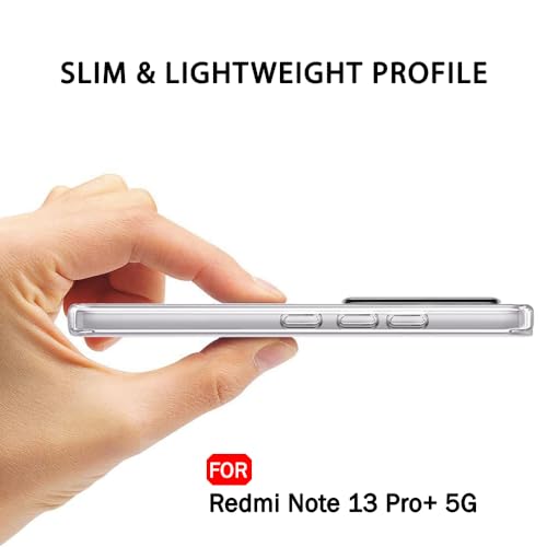 Image of TheGiftKart Back Cover Soft Case for Mi Redmi Note 13 Pro Plus 5G | Best Camera Protection | Inbuilt Dust Plugs & Anti-Slip Grip | Ultra Slim Case for Redmi Note 13 Pro Plus (Silicone, Transparent)