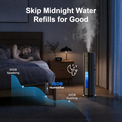 Humidifiers for Bedroom 10L Large Humidifier Large Room 600 ft²,Black by Jingkey - Used condition - Image 5