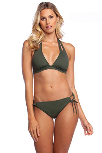 Halter Bra Olive La Blanca maillot de bain de luxe dos nu vert kaki femme