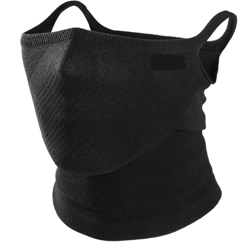 GIJMZY Pasamontañas Anti Viento Mascarilla Facial a Prueba de Viento, Transpirable, elástica, Suave, Reutilizable, for Senderismo, Ciclismo, Deportes, Media máscara, Accesorios for Exteriores(Black)