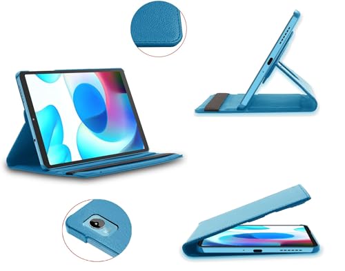 Image of Flip Cover for Realme Pad Mini 8.7 inch Tablet (Model FIT ONLY -: RMP2105 /RMP2106) 360 Degree Rotating Flip Case Cover (Sky Blue)