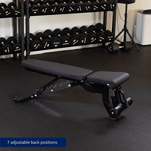 Titan Fitness Tri-Pod Adjustable FID (Flat/Incline/Decline) Bench, Rated 1,500 LB, Weight Training Bench