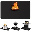SHERYTOY 48 x 36 Inch Under Grill Mats for Outdoor Grill, Fireproof Under Grill Deck and Patio Protector Mat, Waterproof Oil-Proof BBQ Grill Floor Pads Fire Blanket, Under Fire Pit Mat Fireplace Mat