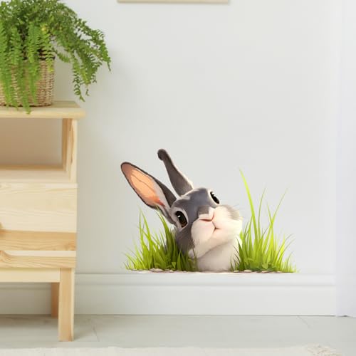 RoyoLam Baby Bunny Rabbit Wall Decal Animal Wall Sticker by RoyoLam - Used condition - US$7.61