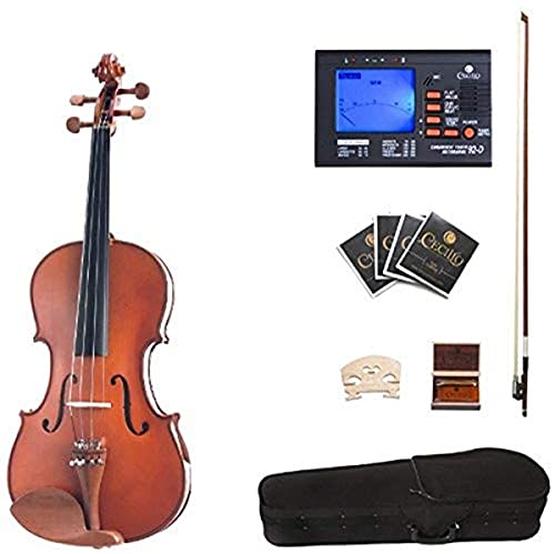 Cecilio CVA-400 Solidwood Viola with Tuner, Size 15-Inch