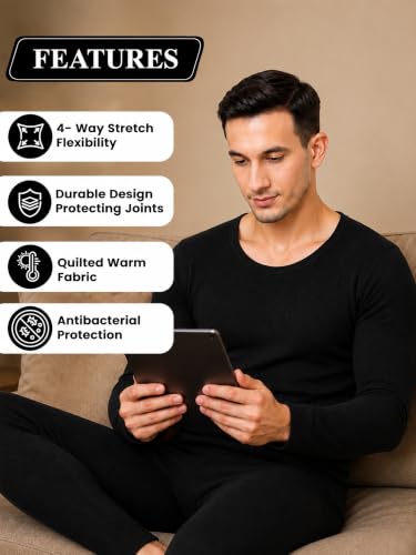 Image of BODYCARE Men's Slim Fit Thermal Top Round Neck Full Sleeves Pack Of 1