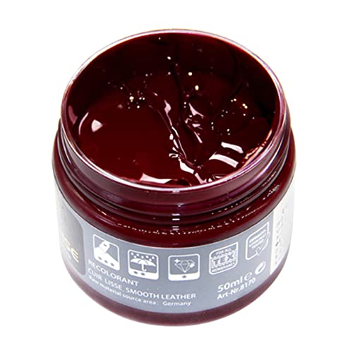 rockible Restaurador de Color de Cuero Crema Reparadora de Cuero Bálsamo de Coloración de Cuero para Zapatos de Bolso, Rojo