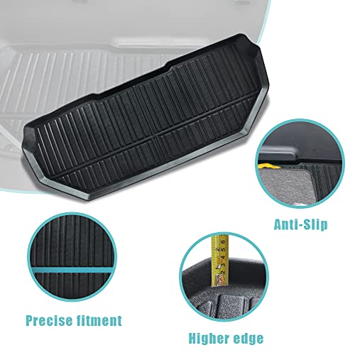 Bestevmod For Rivian R1T R1S All-Weather Front Trunk Mat Tpe Material Rubber Cargo Liner Compatible With Rivian R1T R1S 2022 2023 Accessories (Upper + Lower Layer) #TOP3