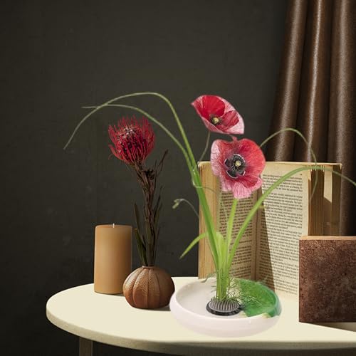Kenzan floriste avec bol à fleurs plat pour composition végétale de table