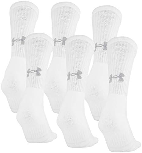 Under Armour Unisex Training Cotton Crew Socks 6 Pack Sock (pack of 12)