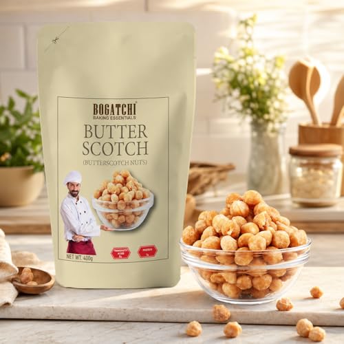 Image of BOGATCHI Butterscotch Nuts 400g | Rich Cashew Content Butterscotch Nuts | Premium Dessert Ingredient for Ice Cream, Pudding, Cakes & Pastries | Ideal for Baking & Toppings