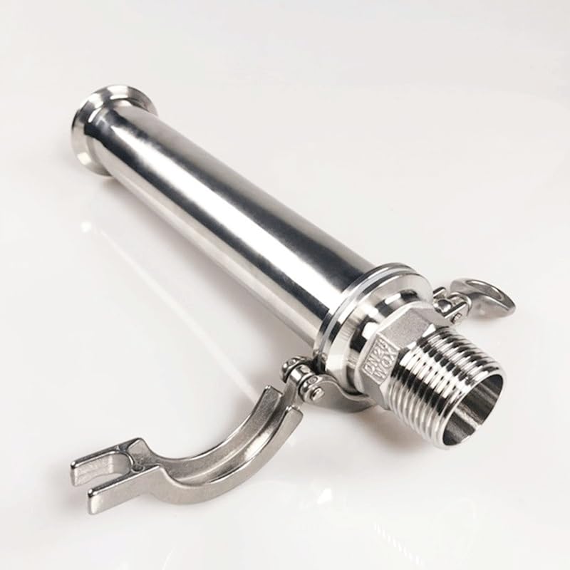 1 szt. Metalowa i nierdzewna rura Tri Clamp, 1,5"OD 38MM sanitarna rura szpulowa tuleja 50,5MM kołnierz + uszczelka PTFE + złączki rurowe Tri Clamp(458mm)