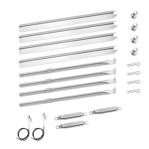 Grill Replacement Parts for Charbroil Performance 4 Burner Gas Grill 463365021 463365522 463352521, 5 Burner 463450022, 2 Burner 463630021, Grill Burners Kit with Heat Plate, Crossover Tube, Igniter by JCLMER - Used condition - Image 9
